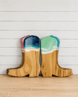 Cowboy Boot Cheeseboard Personalised