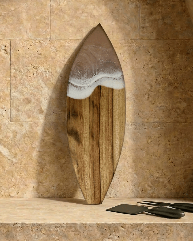 Large Surfboard Resin Cheeseboard